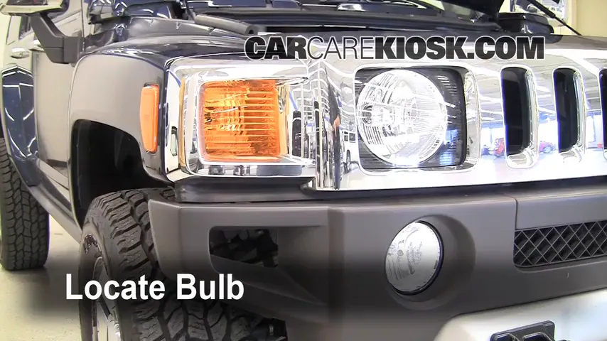 2008 Hummer H3 3.7L 5 Cyl. Lights Headlight (replace bulb)
